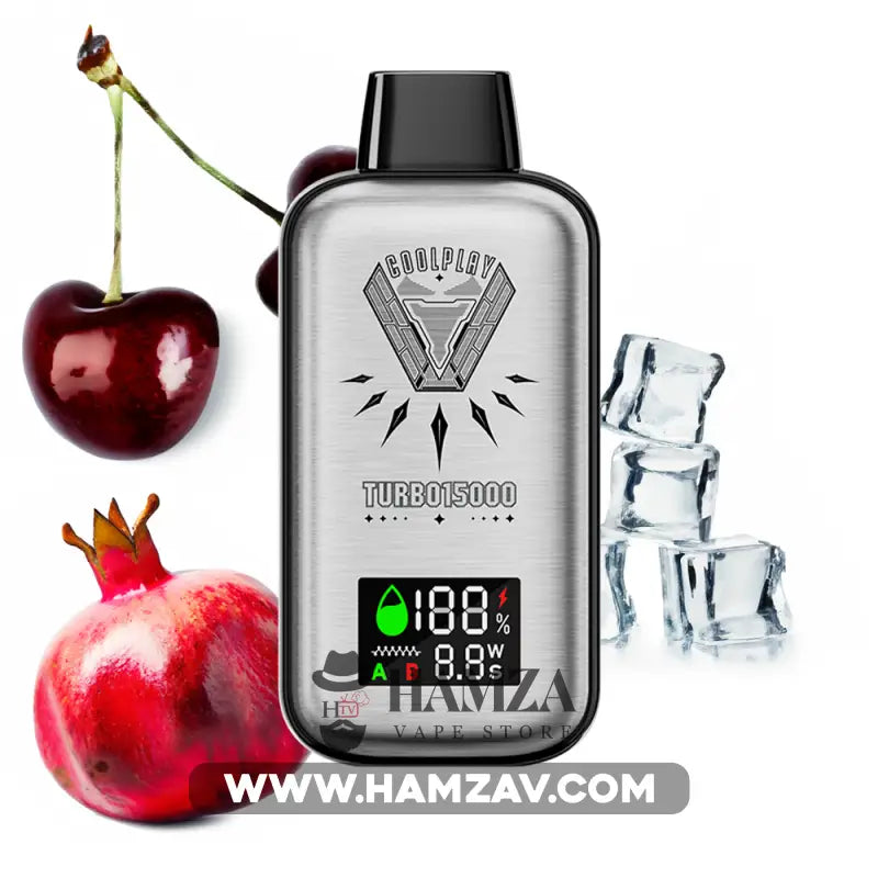 Coolplay Turbo Disposable 16000 Puffs Cherry Pomegranate - كول بلاي تيربو ديسبوزابل كريز رمان