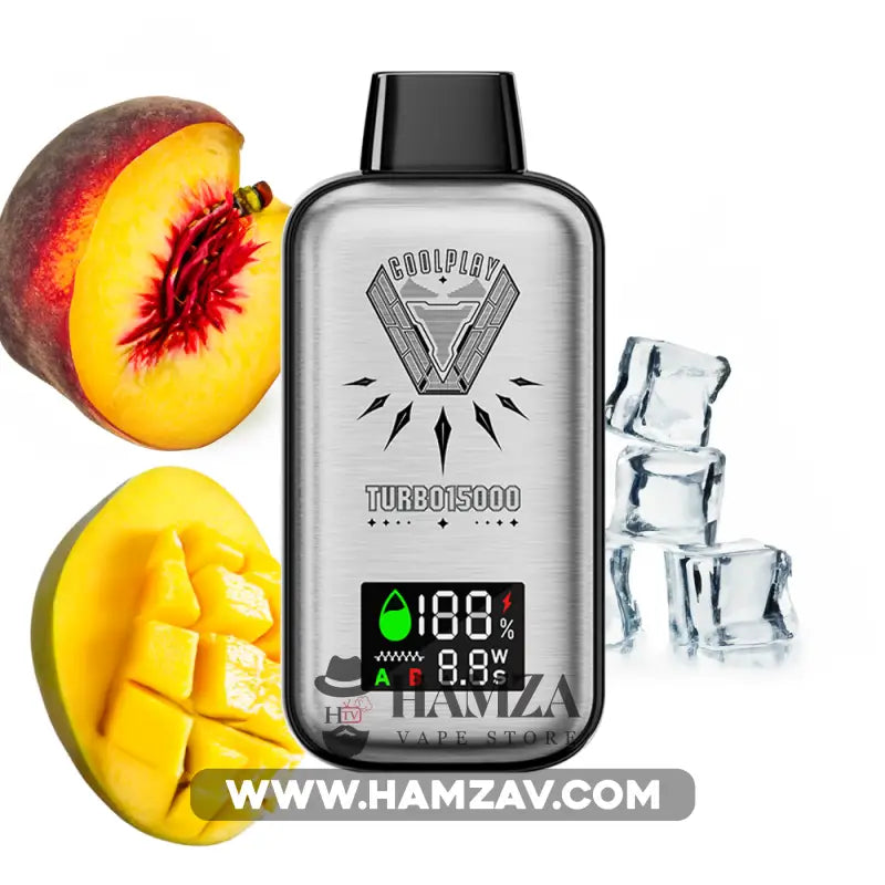 Coolplay Turbo Disposable 16000 Puffs Peach Mango - كول بلاي تيربو ديسبوزابل مانجو خوخ