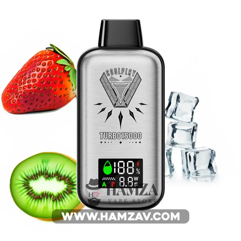 Coolplay Turbo Disposable 16000 Puffs Strawberry Kiwi - كول بلاي تيربو ديسبوزابل فراولة كيوي