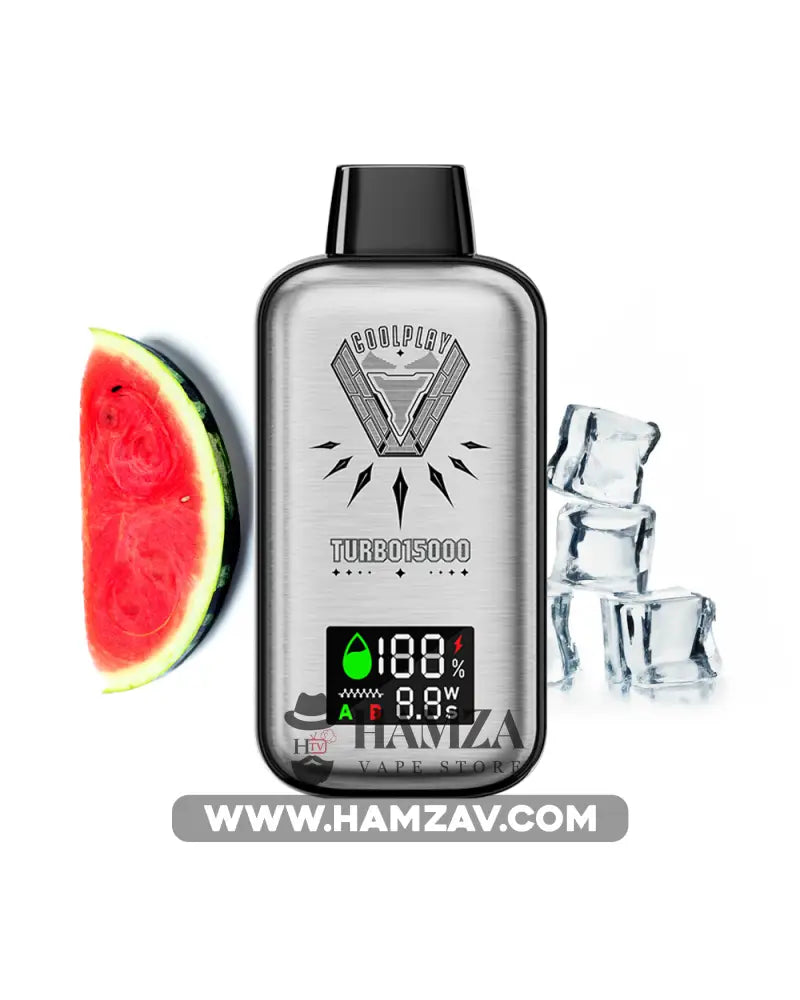 Coolplay Turbo Disposable 16000 Puffs Watermelon Ice - كول بلاي تيربو ديسبوزابل بطيخ ساقع