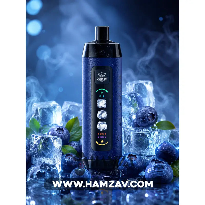 Crown Bar Al Fakher 25K Puff Ice Control Berry Ice - كراون بار الفاخر 25 ألف بف أيس كنترول بيرى أيس - 25000 / 5mg