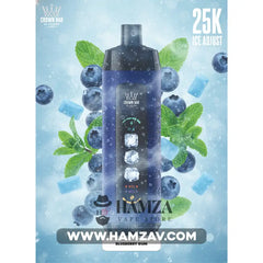 Crown Bar Al Fakher 25K Puff Ice Control Blueberry Gum - كراون بار الفاخر 25 ألف بف أيس كنترول بلوبيرى جم 25000 / 5mg