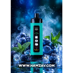 Crown Bar Al Fakher 25K Puff Ice Control Blueberry Mint - كراون بار الفاخر 25 ألف بف أيس كنترول بلوبيرى نعناع - 25000
