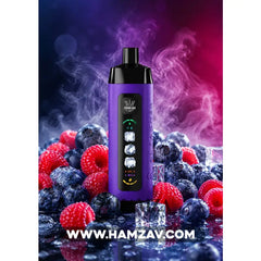 Crown Bar Al Fakher 25K Puff Ice Control Blueberry sour raspberry - كراون بار الفاخر 25 ألف بف أيس كنترول بلوبيرى ساور