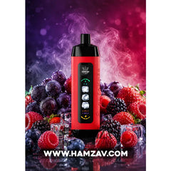 Crown Bar Al Fakher 25K Puff Ice Control Grape Berry - كراون بار الفاخر 25 ألف بف أيس كنترول عنب توت أيس - 25000 / 5mg