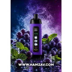 Crown Bar Al Fakher 25K Puff Ice Control Grape Mint - كراون بار الفاخر 25 ألف بف أيس كنترول عنب نعناع أيس - 25000 / 5mg