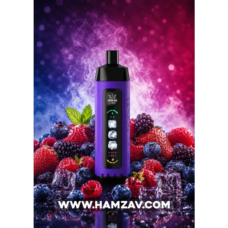 Crown Bar Al Fakher 25K Puff Ice Control Hubba cotton candy - كراون بار الفاخر 25 ألف بف أيس كنترول هوبا غزل بنات