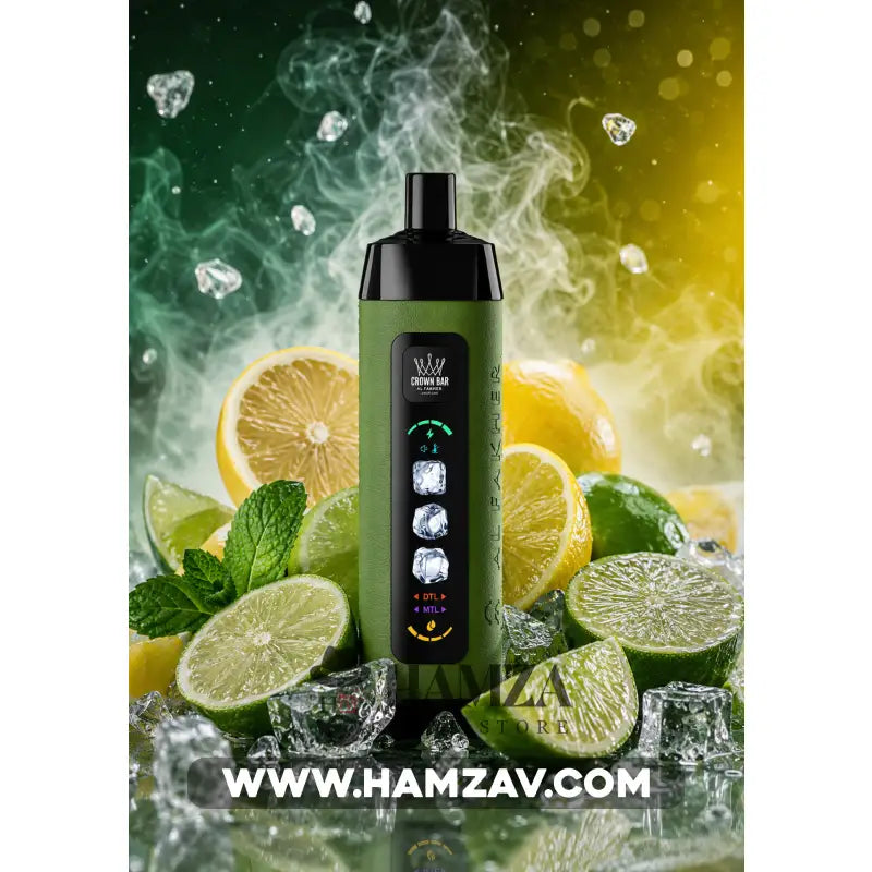 Crown Bar Al Fakher 25K Puff Ice Control Lemon lime - كراون بار الفاخر 25 ألف بف أيس كنترول ليمون لايم - 25000 / 5mg
