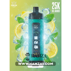 Crown Bar Al Fakher 25K Puff Ice Control Lemon Mint - كراون بار الفاخر 25 ألف بف أيس كنترول ليمون نعناع 25000 / 5mg