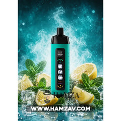 Crown Bar Al Fakher 25K Puff Ice Control Lemon Mint - كراون بار الفاخر 25 ألف بف أيس كنترول ليمون نعناع - 25000 / 5mg