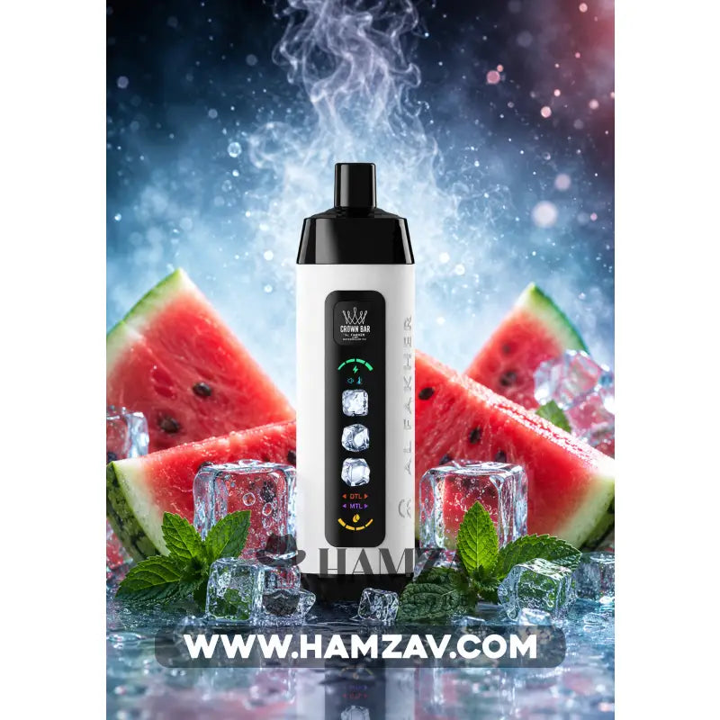 Crown Bar Al Fakher 25K Puff Ice Control Lush Ice - كراون بار الفاخر 25 ألف بف أيس كنترول بطيخ أيس - 25000 / 5mg