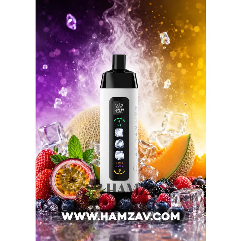 Crown Bar Al Fakher 25K Puff Ice Control Magic Lovely Fruits - كراون بار الفاخر 25 ألف بف أيس كنترول فراولة مانجو
