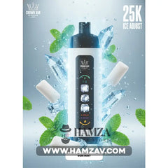 Crown Bar Al Fakher 25K Puff Ice Control Mint Gum - كراون بار الفاخر 25 ألف بف أيس كنترول لبان نعناع 25000 / 5mg