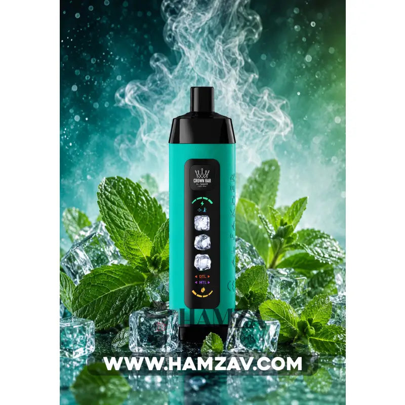 Crown Bar Al Fakher 25K Puff Ice Control Mint - كراون بار الفاخر 25 ألف بف أيس كنترول نعناع - 25000 / 5mg (Freebase)