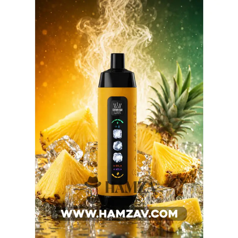 Crown Bar Al Fakher 25K Puff Ice Control Pineapple ice - كراون بار الفاخر 25 ألف بف أيس كنترول أناناس أيس - 25000 / 5mg