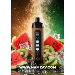 Crown Bar Al Fakher 25K Puff Ice Control Watermelon Kiwi - كراون بار الفاخر 25 ألف بف أيس كنترول بطيخ كيوى - 25000