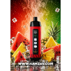 Crown Bar Al Fakher 25K Puff Ice Control Watermelon pineapple - كراون بار الفاخر 25 ألف بف أيس كنترول بطيخ أناناس