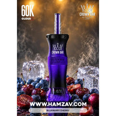 Crown Bar Al Fakher E Hose 60K Blueberry Cherry - كراون بار الفاخر إى هوز 60 ألف بف بلوبيرى شيرى - 60000 / 5mg