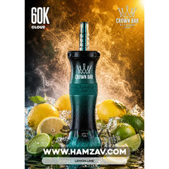 Crown Bar Al Fakher E Hose 60K Lemon Lime - كراون بار الفاخر إى هوز 60 ألف بف ليمون لايم - 60000 / 5mg (Freebase)