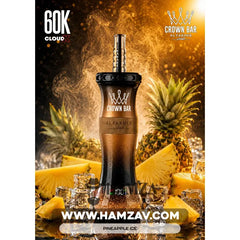 Crown Bar Al Fakher E Hose 60K Pineapple Ice - كراون بار الفاخر إى هوز 60 ألف بف أناناس أيس - 60000 / 5mg (Freebase)