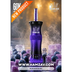 Crown Bar Al Fakher E Hose 60K Blue Razz Blast - كراون بار الفاخر إى هوز 60 ألف بف بلو راز بلاست - 60000 / 5mg