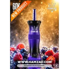 Crown Bar Al Fakher E Hose 60K Blueberry Sour Raspberry - كراون بار الفاخر إى هوز 60 ألف بف بلوبيرى ساور راسبيرى