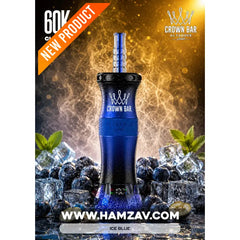 Crown Bar Al Fakher E Hose 60K Ice Blue - كراون بار الفاخر إى هوز 60 ألف بف أيس بلو - 60000 / 5mg (Freebase)