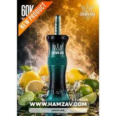 Crown Bar Al Fakher E Hose 60K Lemon Lime - كراون بار الفاخر إى هوز 60 ألف بف ليمون لايم - 60000 / 5mg (Freebase)