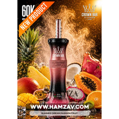 Crown Bar Al Fakher E Hose 60K Summer Dream Passion Fruit - كراون بار الفاخر إى هوز 60 ألف بف دريم باشون فروت - 60000