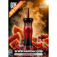 Crown Bar Al Fakher E Hose 60K Watermelon Cherry - كراون بار الفاخر إى هوز 60 ألف بف بطيخ كريز - 60000 / 5mg (Freebase)