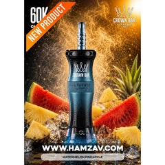 Crown Bar Al Fakher E Hose 60K Watermelon Pineapple - كراون بار الفاخر إى هوز 60 ألف بف بطيخ أناناس - 60000 / 5mg