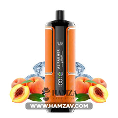 Crown Bar Al Fakher Hyper Max 15K Puff Peach Ice - كراون بار الفاخر هايبر ماكس 15 ألف بف خوخ أيس 15000 / 5mg (Freebase)