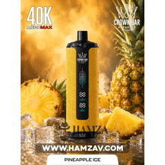 Crown Bar Al Fakher Mega Max 40K Puff Pineapple ice - كراون بار الفاخر ميجا ماكس 40 ألف بف أناناس أيس - 40000 / 5mg