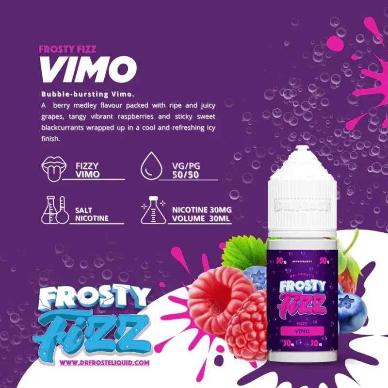 Dr Frost Frosty Fizz Saltnic Fizzy Vimo Ice - دكتور فروست سولت مشروب التوت ساقع Premium Liquid