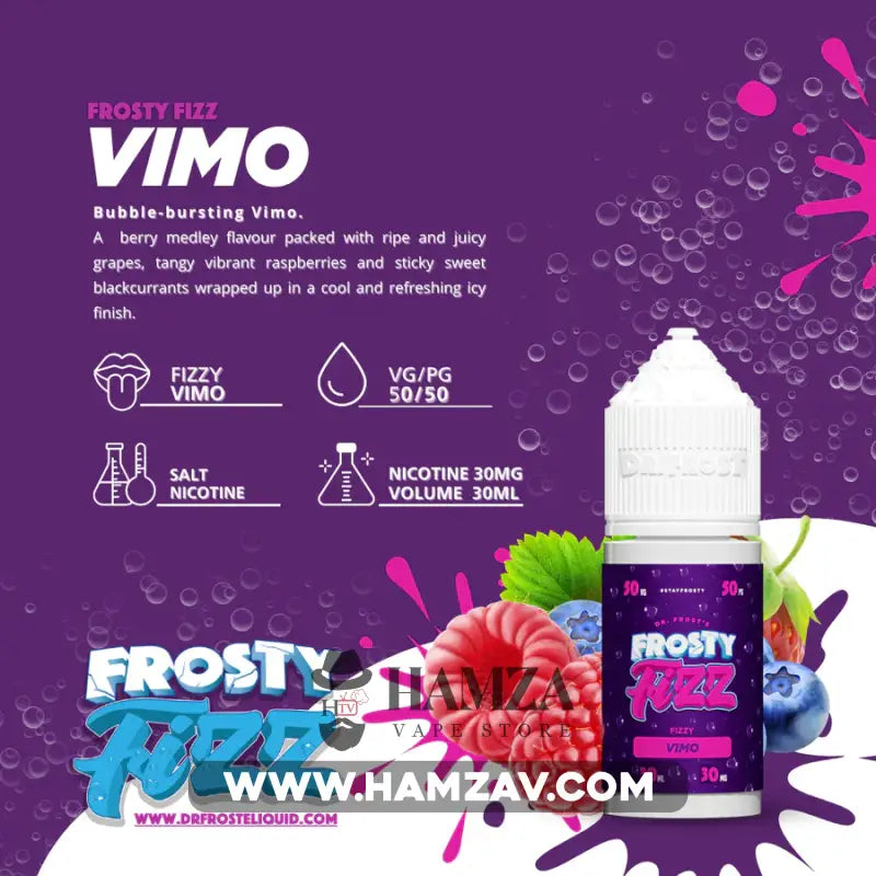 Dr Frost Frosty Fizz Saltnic Fizzy Vimo Ice - دكتور فروست سولت مشروب التوت ساقع Premium Liquid