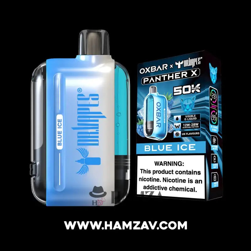 Dr vapes Oxbar 50k Puff Blue Ice - دكتور فيب أوكس بار 50 ألف بف بلو أيس 50000 / (20mg) SaltNic Disposable