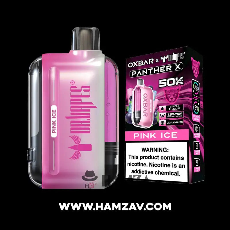Dr vapes Oxbar 50k Puff Pink Ice - دكتور فيب أوكس بار 50 ألف بف بينك أيس 50000 / (20mg) SaltNic Disposable