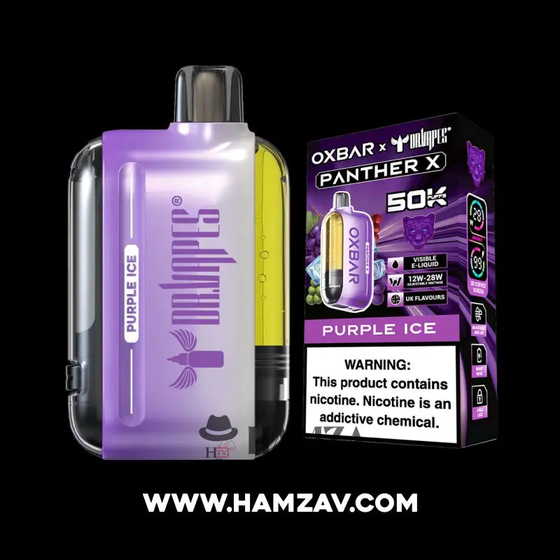 Dr vapes Oxbar 50k Puff Purple Ice - دكتور فيب أوكس بار 50 ألف بف بيربل أيس 50000 / (20mg) SaltNic Disposable