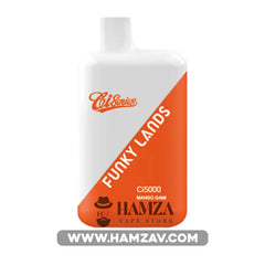 Elf Bar Disposable Funky Lands Ci 5000 Puffs Mango Gami - ايلف بار فانكي لاندز ديسبوزابل مانجو ايس