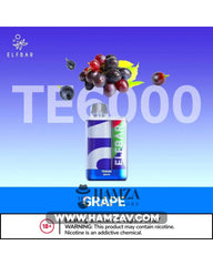 Elf Bar Disposable Te 6000 Puffs Grape Ice - ايلف بار تي ٦٠٠٠ ديسبوزابل عنب ساقع