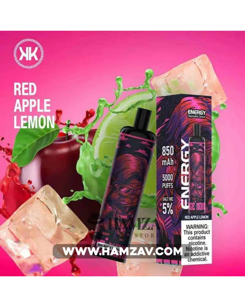 Energy Disposable Red Apple Lemon Ice -