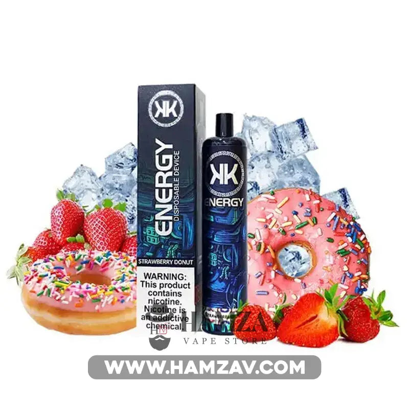 Energy Disposable 5000 Puffs Strawberry Donut Ice - انيرجي ديسبوزابل دونات فراولة ساقع