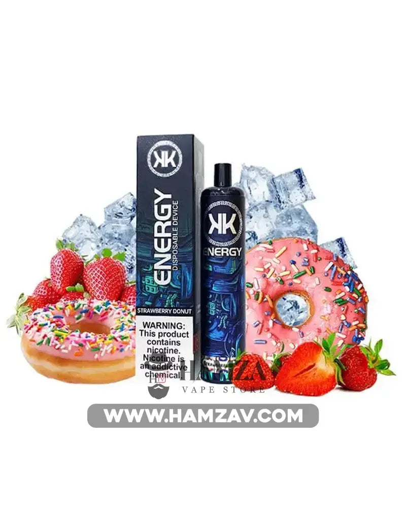 Energy Disposable 5000 Puffs Strawberry Donut Ice - انيرجي ديسبوزابل دونات فراولة ساقع