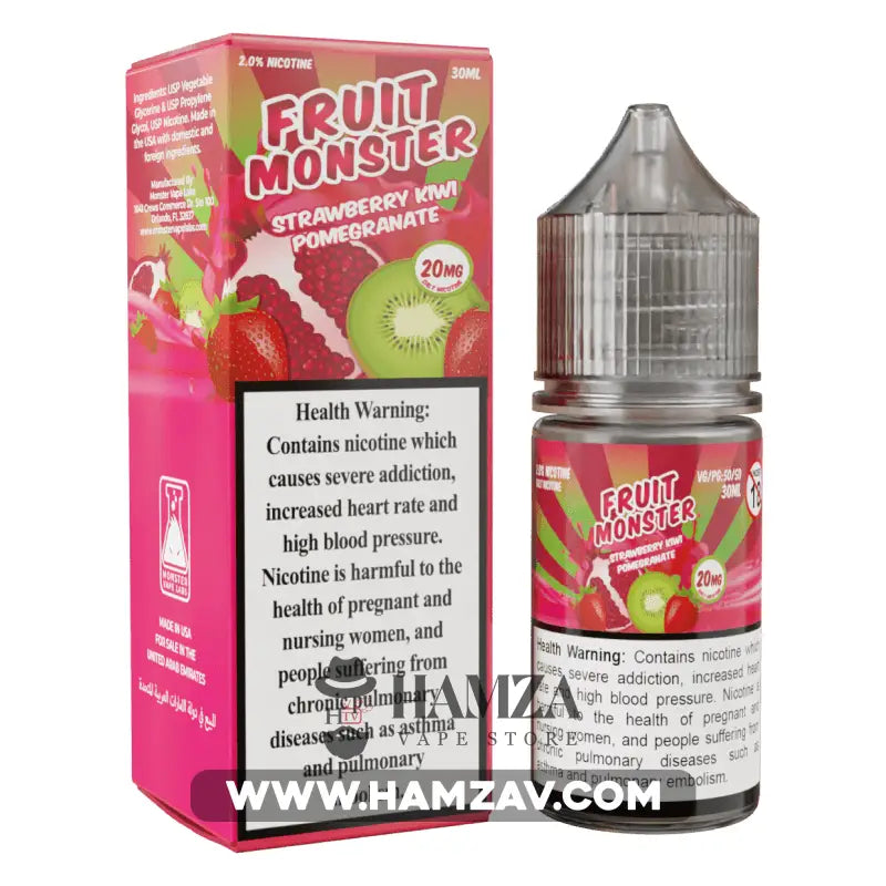 Fruit Monster Saltnic Strawberry Kiwi Pomegranate - Premium Liquid