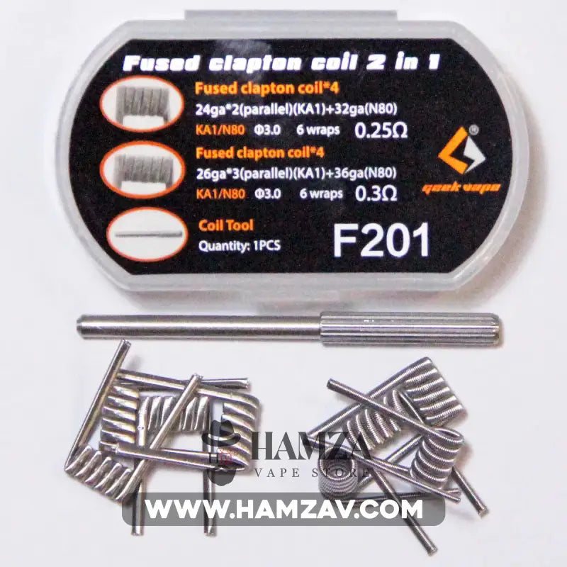 Geekvape Coils - Dl / F201 Fused Clapton 0.25/0.30