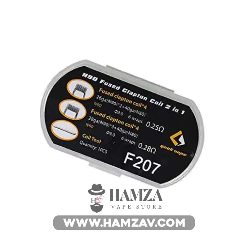 Geekvape Coils - Dl / F207 N90 Fused Clapton 0.25/0.28