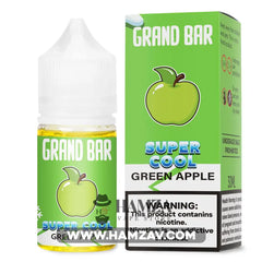 Grand Bar Premium Liquid SaltNic Super Cool Green Apple - جراند بار بريميم سولت سوبر كول تفاح اخضر Premium Liquid