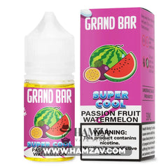Grand Bar Premium Liquid SaltNic Super Cool Passion Fruit Watermelon - جراند بار بريميم سولت سوبر كول باشون فروت بطيخ