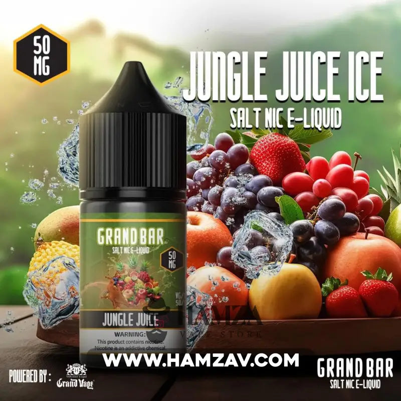 Grand Bar Saltnic Jungle Juice Ice - جراند بار سولت ميكس فواكه ساقع Egyptian Liquid