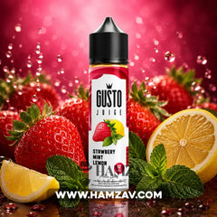 Gusto Eliquid Strawberry lemon mint - جوستو ليكويد فراولة ليمون نعناع - Egyptian Liquid